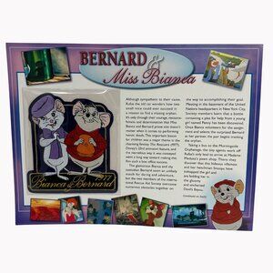 Disney Bernard & Miss Bianca 1977 Willabee & Ward Collectible Patch and Card